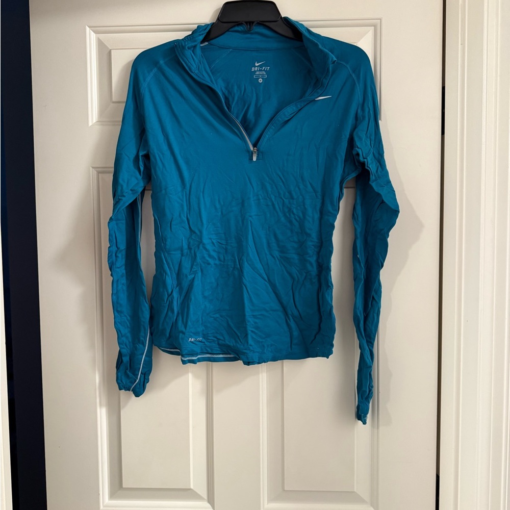 Nike Dri-FIT Teal Performance Long Sleeve Top